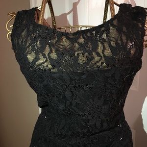 Ralph Lauren black cocktail dress.